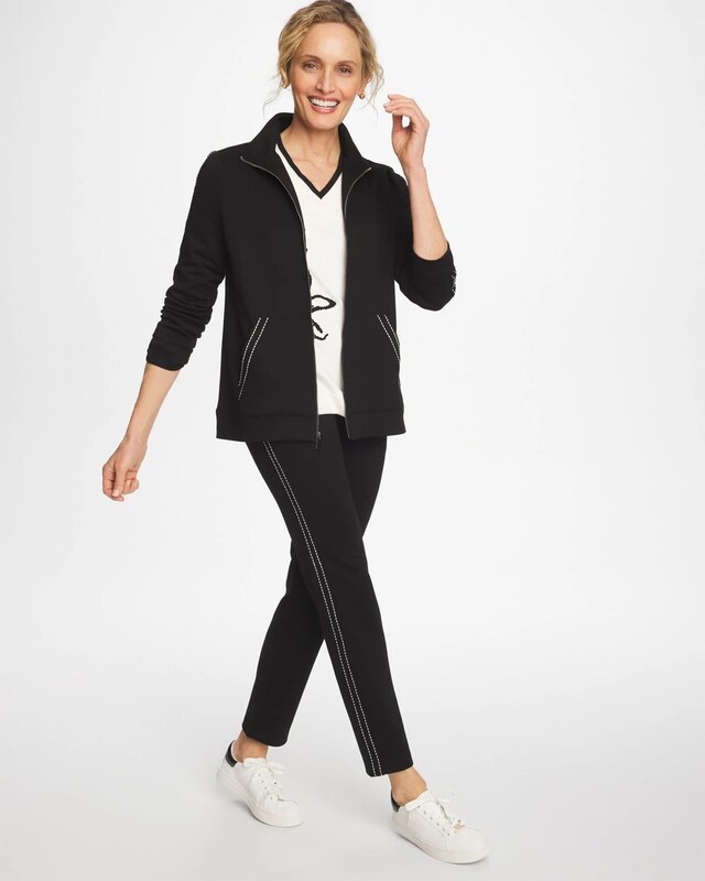 Zenergy Double-Knit Pick Stitch Jacket - image 2